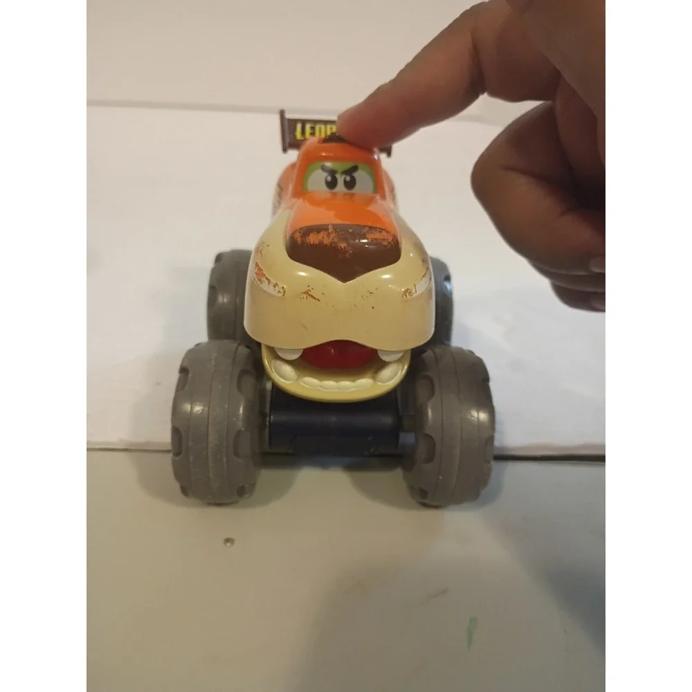 Leopard Monster Truck Toy Orange Chomping Jaw Action Kids Vehicle